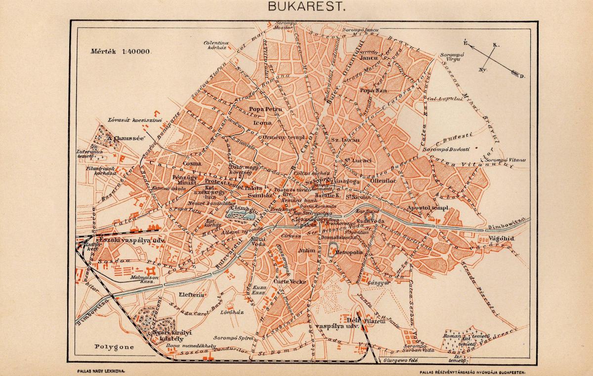 Mapa histórico de Bucareste